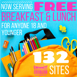 GCPS is serving free meals to all children under the age of 18.  